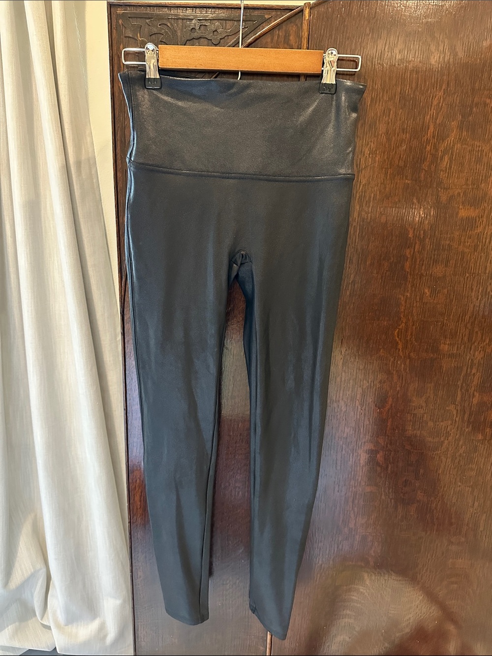 SPANX Faux Leather Leggings in Black